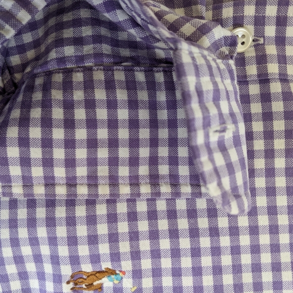 Ralph Lauren Men's Dress Shirt S, Purple/white Check - Picture 5 of 5